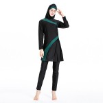 Moteri&scaron;ki labai elastingi maudymosi kostiumėliai musulmonų paplūdimio maudymosi kostiumėliai Burkini pilna danga islamo stiliaus paplūdimio apranga