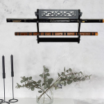 Montuojamas Samurajaus Stovas Wakizashi Eksponavimo Stovas Laikiklis Pakaba 2 Tiers