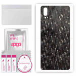 apgo Protective Skin Sticker for the back compatible with vivo X23, Wrap Film, Foil, Vinyl - Pattern Carbon Black Pixel