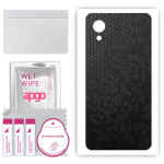 apgo Protective Skin Sticker for the back compatible with Samsung Galaxy A23 5G SM-A233, Wrap Film, Foil, Vinyl - Pattern Black Honeycomb