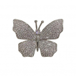 Moteri&scaron;ka sagė drugelio formos vintažinė apykaklė neslystanti rankinė paltas kalnų kri&scaron;tolai skrybėlė &scaron;alikas drabužių dekoracija sidabras