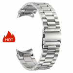 Metalinis dirželis, skirtas Samsung Galaxy Watch 6 5 4 40 mm 44 mm apyrankės vienu paspaudimu, skirtas Galaxy Watch 6 Classic 43 mm 47 mm apyrankei Watch 6 Classic 47mm sidabras