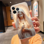 Mergelės Marijos telefono dėklas iPhone 15 14 Pro Max 13 12 11 Pro Max XSMax XR 12 13 mini 14 Plus iphone 15ProMax