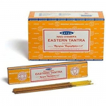 Satya Nag Champa Rytų Tantros smilkalų lazdelės Agarbatti 180 gramų dėžutė | 12 pakuočių po 15 gramų dėžutėje | Eksporto kokybė ruda