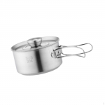 Cooking Pot Kitchen Ergonomic Handle Saucepan Easy to Clean Stockpot Soup for Hiking Home