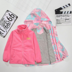 Madingi dviejų dalių mergaičių &scaron;varkai, nuimami, plius vilnos sutir&scaron;tintas paltas paaugliams, rudens, žiemos, laisvalaikio, vėjui nelaidūs, vaiki&scaron;ki lauko paltai 170cm rožinė