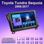 2 DIN Android Carplay Automobilinis Radijas Toyota Tundra Sequoia 2008-2017 Multimedijos Grotuvas Pagrindinis Įrenginys Stereo GPS Navigacija BT WIFI 2+32GB 1+16GB