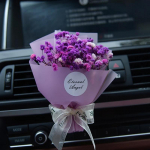 Džiovintos gėlės Automobilio apdaila Vidaus Oro vėdinimo spaustukas Mini Puok&scaron;tė Auto Kvepalų Aroma difuzorius Rožinė Priedai Mergaitėms Dovana violetinė