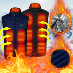 Naujai atnaujinta dvigubo valdymo 11 nuolatinės temperatūros pilvo &scaron;ildymo liemenė, intelektuali elektrinė &scaron;ildymo liemenė XXL juoda