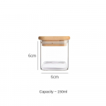 150/210/300/370/450 ml permatomas stiklinis indelis auk&scaron;to borosilikato stiklo užkandžių laikymo indelis Pagrindinis 150ml