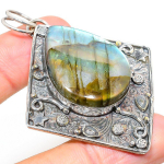 Labradorite Handmade 925 Sterling Silver Jewelry Pendant 2.60 y5e24