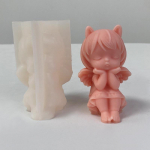3D Maldos Angelo Silikoninės Formos Kvapnių Žvakių Gipsinės Formos Pasidaryk pats Epoksidinės Gipso Forma Ornamentų Forma Namų Dekoracija Fantasy