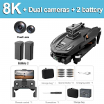 Nauji V168 PRO Drones GPS Profesional 8K su HD kamera FPV 5G Wifi Brushless Motor Sulankstomas RC Quadcopter kliūčių i&scaron;vengimo drono žaislas Dovana 8K 2 battery juoda