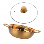 Divided Pot Double Ear Soup Easy to Clean Flavor Hotpot Chinese Shabu for gold