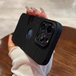 Prabangus &scaron;ilumą i&scaron;sklaidantis telefono dėklas iPhone 11 12 13 14 15 Pro Max Plus X XS Max XR tu&scaron;čiaviduris itin plonas vienspalvis dangtelis iPhone 16 Pro Max juoda