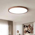 Apvalus LED lubų &scaron;viestuvas Modernus paprastas rie&scaron;utmedžio medienos dekoratyvinis &scaron;viestuvas Svetainė miegamasis Balkonas Itin plonas lubų &scaron;viestuvas Diameter -30cm
