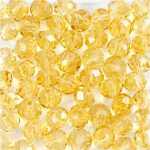 Perles - Creotime - Jaune - 4 mm - 45 pi&egrave;ces - Mixte