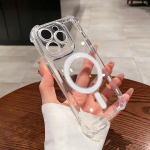 Prabangus skaidrus silikoninis sprogimui atsparus dėklas, skirtas &bdquo;iPhone 15 14 13 12 11 Pro Max Plus&ldquo; su &bdquo;MagSafe&ldquo; magnetiniu belaidžiu įkrovimu, naujas dangtelis For iPhone 15 violetinė