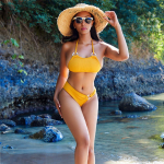 Moteri&scaron;kas bikinis Seksualus maudymosi kostiumėlis auk&scaron;tu juosmeniu Paplūdimio maudymosi kostiumėlis Moteri&scaron;kas vasaros maudymosi kostiumėlis S