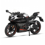1/12 mastelio CFMOTO 450SR RACE REPLICA lydinio metalo lieto modelio motociklas su garsu ir &scaron;viesa, didelio tikslumo kolekciniai papuo&scaron;alai, dovanos berniukui juoda
