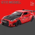 1:24 Skyline Ares Nissan GTR R34 R35 Lydinio Sportinio Automobilio Modelis Lieto Metalo Lenktyninio Automobilio Modelis Garso ir &Scaron;viesos Simuliacija Vaikų Dovana raudona