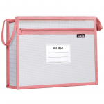 Huajie A4 dvigubo sluoksnio itin storas tinklelio užtrauktuku dokumentų krep&scaron;ys - EVA didelės talpos, vandeniui atsparus 3D teminis krep&scaron;ys mėlyna