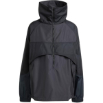 Adidas X Stella McCartney Vienspalvis Stovinčios apykaklės Pusiau užsegamas Laisvo kirpimo Ilgomis rankovėmis &Scaron;varkas Moterims &scaron;varkai Juodas JG1066 S