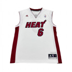 Adidas X NBA Bendradarbiavimas Miami Heat James Mados Patogus &Scaron;velnus Odai Draugi&scaron;kas Krep&scaron;inio Mar&scaron;kinėliai Unisex mar&scaron;kinėliai Baltas 7818A-331-AEB1382 XL