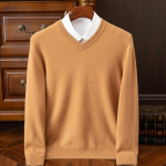 Vyri&scaron;kas 100% Merino vilnos Ka&scaron;myro V formos i&scaron;kirptės megztinis Smart Casual pagrindinis ilgomis rankovėmis trikotažas drabužiai vir&scaron;ūnės rudens žiemos XL