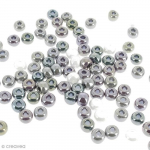 Perles - Nacr&eacute;e - 8,7 mm - Assortiment de 100 perles - Grand trou 3 mm - Mixte balta