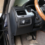Skirta VW Touareg 2011 2012 2013 2014 2015 automobilio salono priekinių žibintų jungiklio rėmo dangčio apdaila anglies pluo&scaron;to
