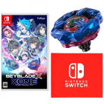 &bdquo;Beyblade X XONE X Switch&ldquo; metalinis &bdquo;Shinobi&ldquo; peilis su &bdquo;Nintendo Switch&ldquo; logotipo dizainu ir mikropluo&scaron;to &scaron;luoste. (Beibleidų zona) - [Gamintojo premija] 4-60LF