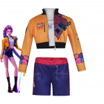 KPop Rumi Cosplay Kostiumas Fantazijos Mergaitėms Sceniniai Drabužiai Animacinis Demono Medžiotojo Kostiumas Kaukė Vaikams Nuo 6 Iki 14 Metų Apranga 120cm