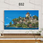 150x90cm Audinio TV Dulkėms Atsparus Dangalas Su Spausdintu Peizažu Namų LCD Monitoriaus Užvalkalas Dulkei Atsparus Saulės Apsauga TV Dulkių &Scaron;luostė 47 48 inch