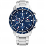 Tommy Hilfiger,Sidabrinis,Vyri&scaron;kas kvarcinis laikrodis,1791949 sidabras