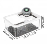 Betos žuvyčių akvariumai Kra&scaron;tovaizdžio akvariumas vėžliams Darbalaukio hidroponiniai akvariumai su USB siurbliu ir &scaron;viesa Miegamojo darbalaukio medūzos balta