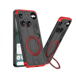 For Nothing Phone 3 dėklas Kietas PC 3 viename atsparus smūgiams Žiedas Stovas MagSafe Apsauginis galinis dangtelis Dėklas For NothingPhone 3 telefono korpusui Nothing Phone (3) black
