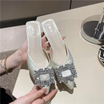 Nauji Moteri&scaron;ki Batai Naujos Klumpės Moteri&scaron;ki Auk&scaron;takulniai Madingi Vestuviniai Bateliai Moterims Cirkonio Smailianosiai Sandalai Moterims Zapatos Mujer 35