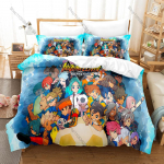 Inazuma Eleven GO Patalynės komplektas Antklodės užvalkalas + 2 pagalvių užvalkalai Sportinis Futbolas Anime Raimon Komandos Dvasia Žvėris Miegamojo Dekoras 135x200cm