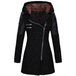 Rudens žiemos žieminis gobtuvas, plonas moteri&scaron;kas paltas Laisvalaikio paltai Eleganti&scaron;kas vintažinės mados negabaritinis paltas 5XL black