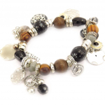 Les Tr&eacute;sors De Lily [C5295] - Bracelet Cr&eacute;ateur 'Babouchka' Noir Marron juoda