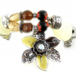 Les Tr&eacute;sors De Lily [E0456] - Bracelet Cr&eacute;ateur 'Vahin&eacute;' Beige Marron smėlis