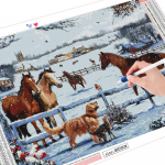 Viso kvadrato deimantų tapyba Arklio rankdarbiai Naujas atvykimas 5D deimantinis siuvinėjimas Gyvūnų mozaikos &scaron;unų Kalnų kri&scaron;tolo rinkinys Sienų menas Full Round 20X30CM