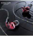 VAORLO 3,5 mm laidinė ausinė į ausis 3,5 mm ausinės HiFi stereo muzika su mikrofonu Triuk&scaron;mo panaikinimas Atsparus vandeniui