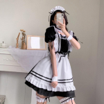Cosplay Red Wine Sweetheart Tarnaitės suknelė Miela tarnaitės suknelė XXL juoda balta spalva