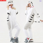 Kigurumi Vienaragis Vienaragis Panda Animacinis filmas Flanelinis Pižamos Moteri&scaron;ki Vyri&scaron;ki Miegrūnai Kombinezonai Kombinezonai Gyvūnų Cosplay Kostiumai xl