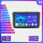 Automobilių radijas Hizpo 8 colių Android AutoRadio, skirtas Volkswagen VW Passat B6 B7 CC Tiguan Touran Golf Polo Skoda Seat Carplay Multimedia GPS 2din Audio Video S8 8Core 8GB 128GB