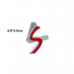 1 vnt. 3D metalinis S logotipas priekinių grotelių emblema SD ženklelis automobilio galinio galinio buferio bagažinės lipdukas, skirtas Cooper S logotipui F55 F56 F60 R55 R56 R60 smėlis