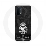 Coque pour Oppo A74 5G Real Madrid Club de F&uacute;tbol Logo Gris pilka