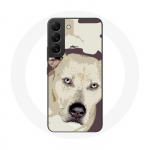 Coque pour Samsung Galaxy S21 FE Chien de Pitbull Blanc
